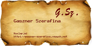 Gaszner Szerafina névjegykártya